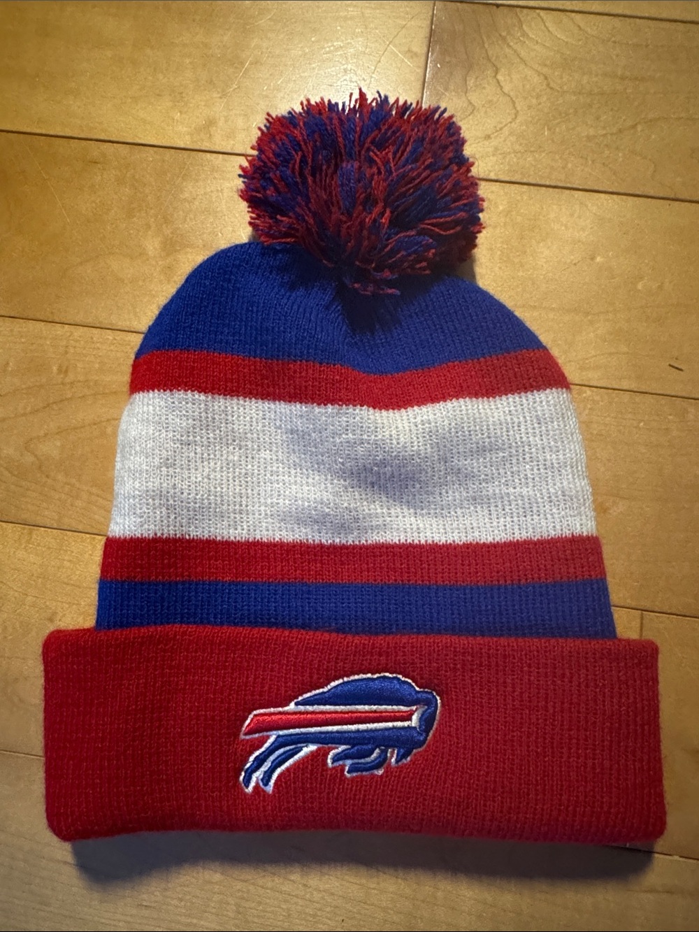 Bud Light NFL Buffalo Bills Pom Beanie - Blue, Red & White